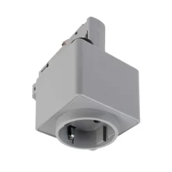 3-fasen railsysteem D Lijncontactdoosadapter, grijs, 1380 W