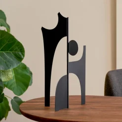 ferm LIVING Contour Piece sculptuur, zwart, hoogte 42,7 cm