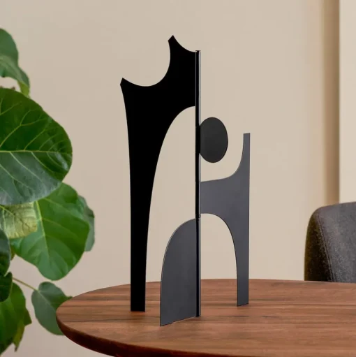 ferm LIVING Contour Piece sculptuur, zwart, hoogte 42,7 cm
