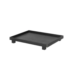 ferm LIVING Dienblad Bon Large, lengte 47 cm, zwart, hout