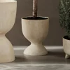 ferm LIVING Evoke hoge bloempot, beige, 41 l, glasvezel