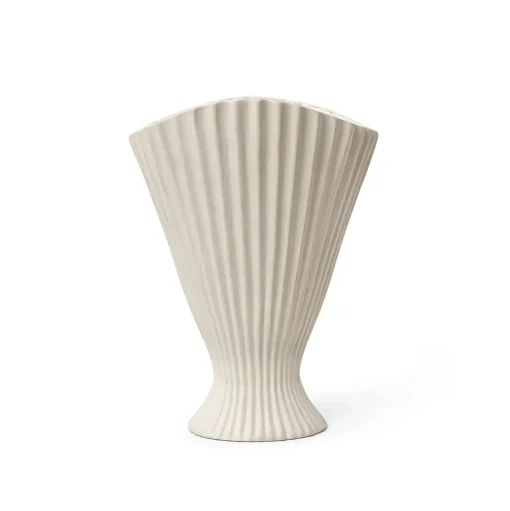 ferm LIVING Fonteinvaas, wit, hoogte 30,5 cm, keramiek