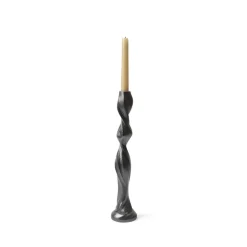 ferm LIVING Gale kandelaar, zwart, 37,5 cm, aluminium
