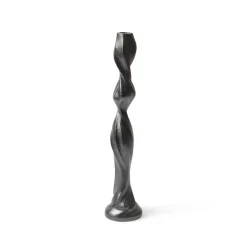 ferm LIVING Gale kandelaar, zwart, 37,5 cm, aluminium