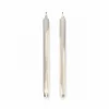 ferm LIVING Kaars Dryp, grijs, hoogte 30 cm, stearine, set van 2