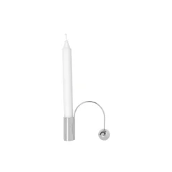 ferm LIVING Kandelaar Balans, chroom, messing, 9,5 cm