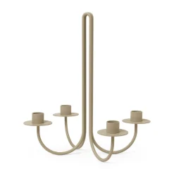 ferm LIVING Kandelaar Sway, beige, hoogte 30 cm, ijzer