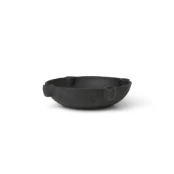 ferm LIVING Kandelaarschaal Groot, grijs, Ø 27 cm, keramiek