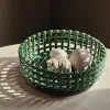 ferm LIVING Keramisch middenstuk mand, groen, Ø 29 cm, keramiek