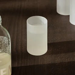 ferm LIVING Verrine Ripple, wit, 140 ml, glas, set van 4
