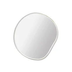 ferm LIVING wandspiegel Pond S, messing, Ø 50 cm, glas, hout