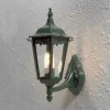 Firenze buitenwandlamp, groen, fitting boven, 48 cm