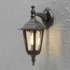 Firenze buitenwandlamp, zwart, fitting onderaan, 36 cm