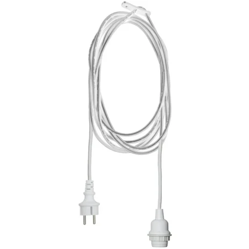 Fitting E27 met Ute kabel, 5 m, wit
