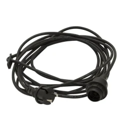 Fitting E27 met Ute kabel, 5 m, zwart