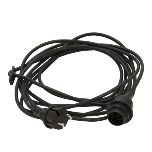 Fitting E27 met Ute kabel, 5 m, zwart