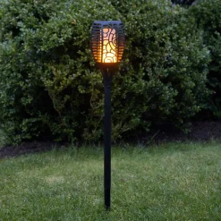 Flame LED lamp op zonne-energie, drie gebruiksmogelijkheden, 54 cm