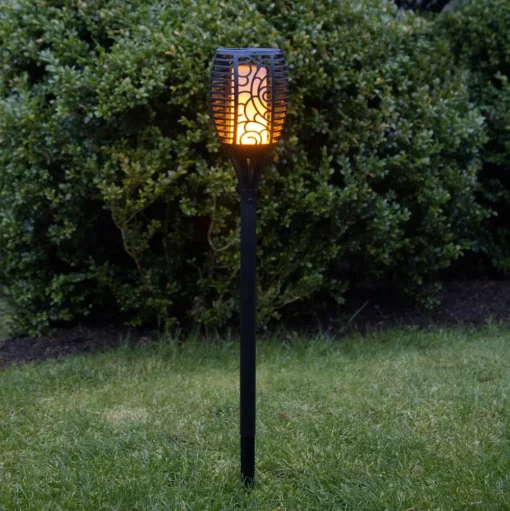 Flame LED lamp op zonne-energie, drie gebruiksmogelijkheden, 54 cm