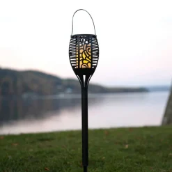 Flame LED lamp op zonne-energie, drie gebruiksmogelijkheden, 42 cm
