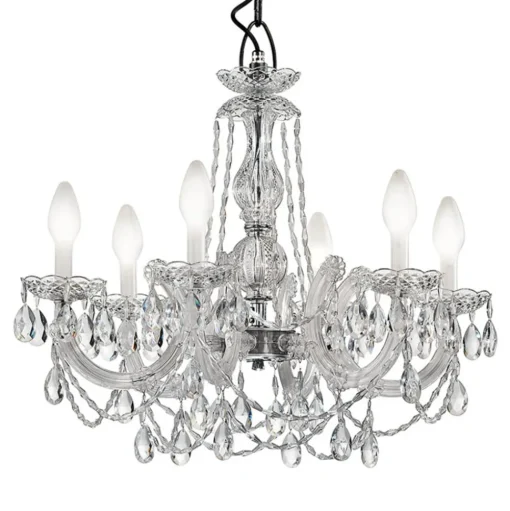 6-flammige LED buiten kroonluchter Drylight S6