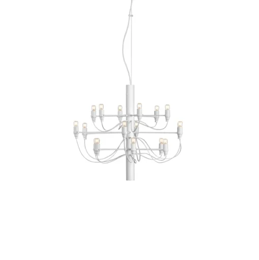FLOS 2097/18 LED kroonluchter, heldere lampen, wit