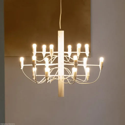 FLOS 2097/18 LED kroonluchter, mat, wit