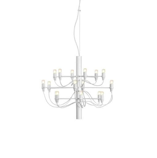 FLOS 2097/18 LED kroonluchter, mat, wit
