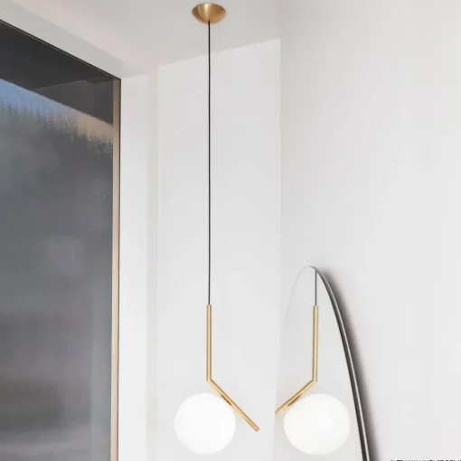 FLOS IC S2 hanglamp, messing