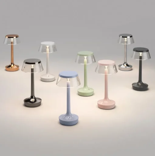 FLOS LED tafellamp Bon jour zonder stekker, grijs