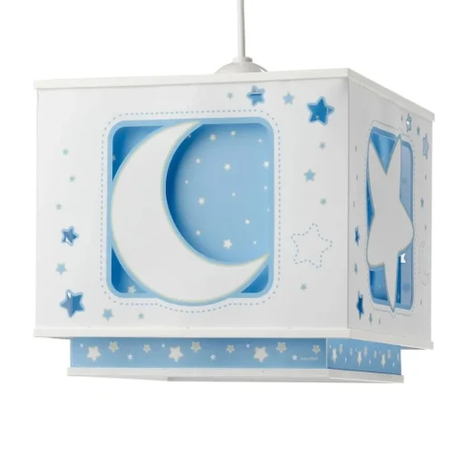 Fluorescerende hanglamp NACHTHIMMEL blauw