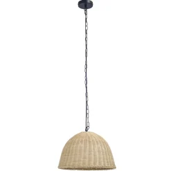 Forlight Cortic hanglamp, Ø 40 cm, lichtbruin, rotan