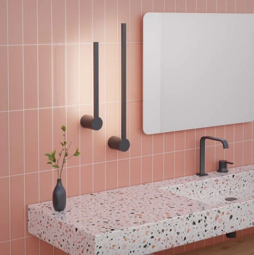 Forlight LED badkamer wandlamp Passeggio Nova, 60 cm, zwart