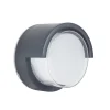 Forlight LED wandlamp Creu, Ø 17 cm, zwart, kunststof