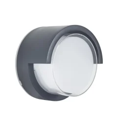 Forlight LED wandlamp Creu, Ø 17 cm, zwart, kunststof