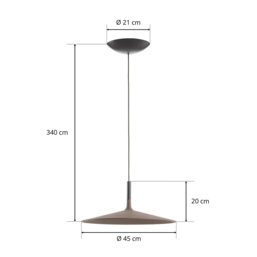 Foscarini Aplomb Large LED hanglamp, bruin