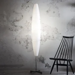 Foscarini Havana vloerlamp met dimmer, alu/wit