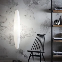 Foscarini Havana vloerlamp met dimmer chroom/wit