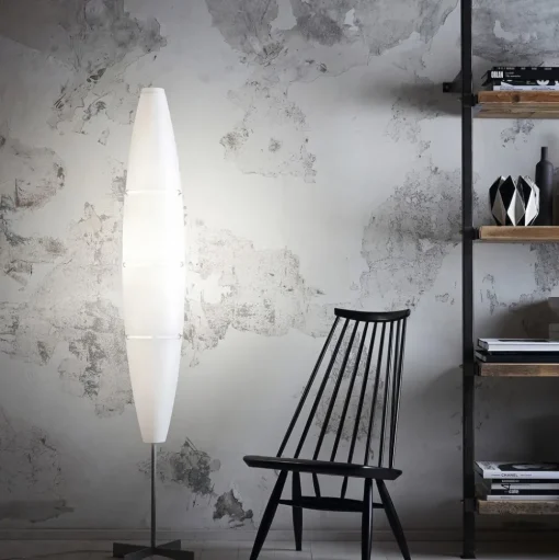 Foscarini Havana vloerlamp met dimmer chroom/wit
