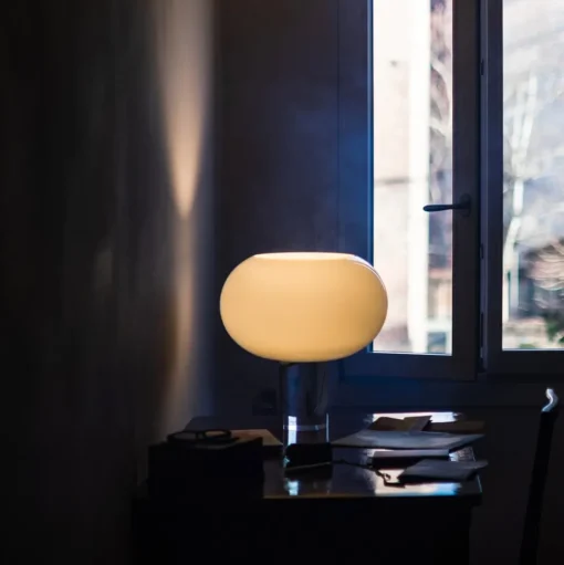 Foscarini tafellamp Buds 2, wit, glas, kunststof, E27
