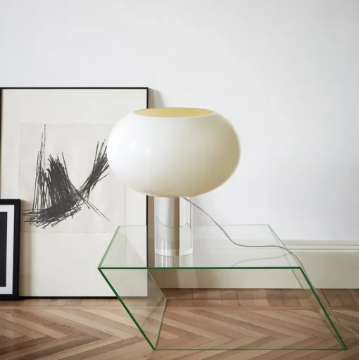 Foscarini tafellamp Buds 2, wit, glas, kunststof, E27