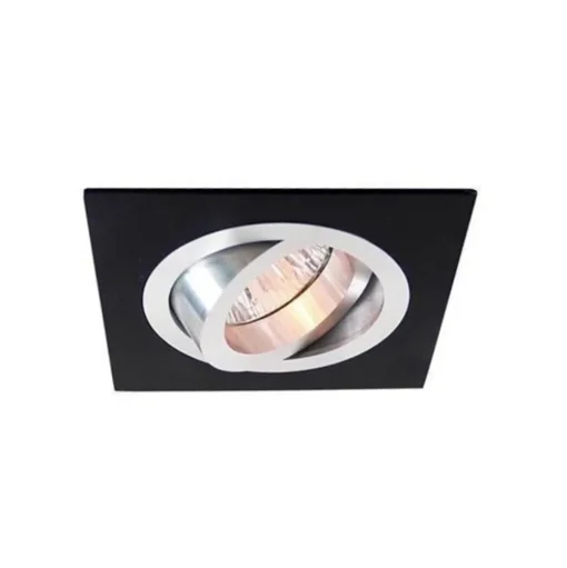 Fraaie 12V-inbouwlamp alu-zwart