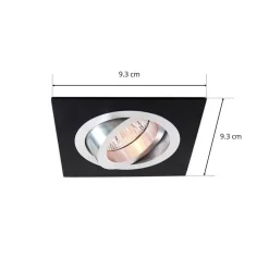 Fraaie 12V-inbouwlamp alu-zwart