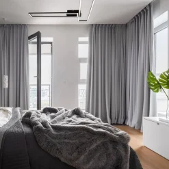 Frame LED plafondlamp, afstandsbediening, zwart