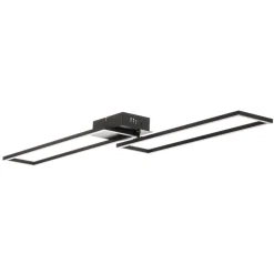Frame LED plafondlamp, afstandsbediening, zwart
