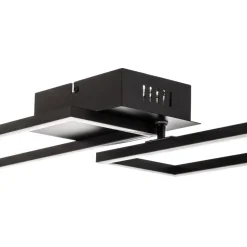 Frame LED plafondlamp, afstandsbediening, zwart