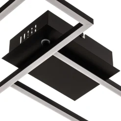 Frame LED plafondlamp, afstandsbediening, zwart