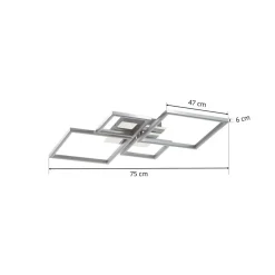 Frame LED plafondlamp, dimbaar via wandschakelaar