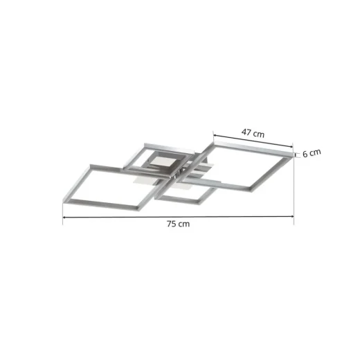 Frame LED plafondlamp, dimbaar via wandschakelaar
