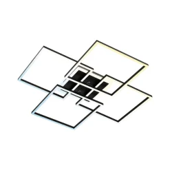 Frame S LED plafondlamp, 72,4x72,4 cm, zwart