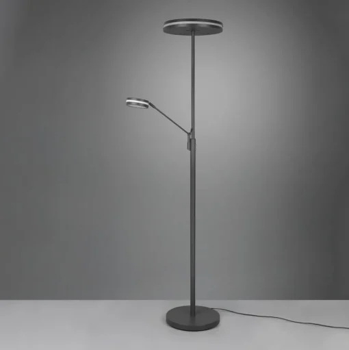 Franklin LED uplighter, leeslamp, antraciet